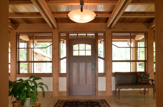 we were priveledged to make the door hardware and Light fixture for this elegant entry here in the Northwest